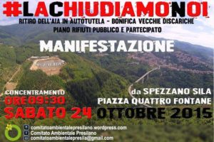 #Lachiudiamonoi: sabato 24 ottobre tutti in Presila!