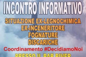 Ex-Legnochimica: il 20 ottobre incontro informativo promosso dal coordinamento #DecidiamoNoi (AUDIO).