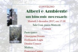 Alberi e ambiente: oggi convegno a Cosenza.