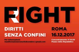 Roma, “Diritti senza confini”: il 16 dicembre manifestazione nazionale. Pullman anche dalla Calabria.