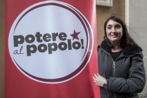 Foto Roberto Monaldo / LaPresse
18-01-2018 Roma 
Politica
Presentazione della lista "Potere al Popolo!"
Nella foto Viola Carofalo (capo politico)

Photo Roberto Monaldo / LaPresse
18-01-2018 Rome  (Italy)
Presentation of "Potere  al Popolo!" party
In the photo Viola Carofalo